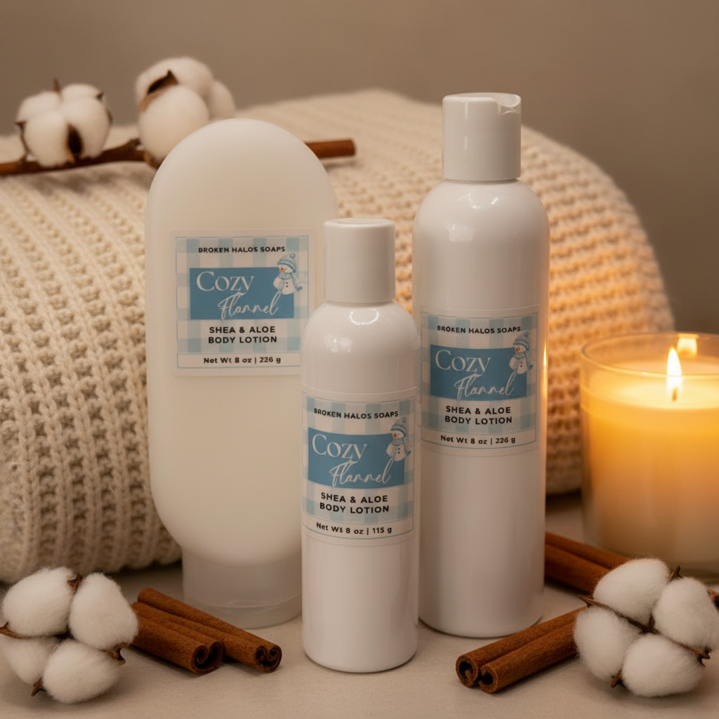 Cozy Flannel Shea & Aloe Body Lotion - spa background