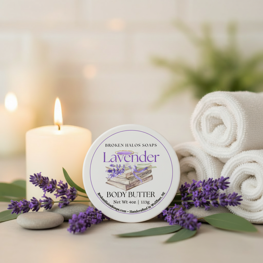 Lavender Body Butter - cozy spa background