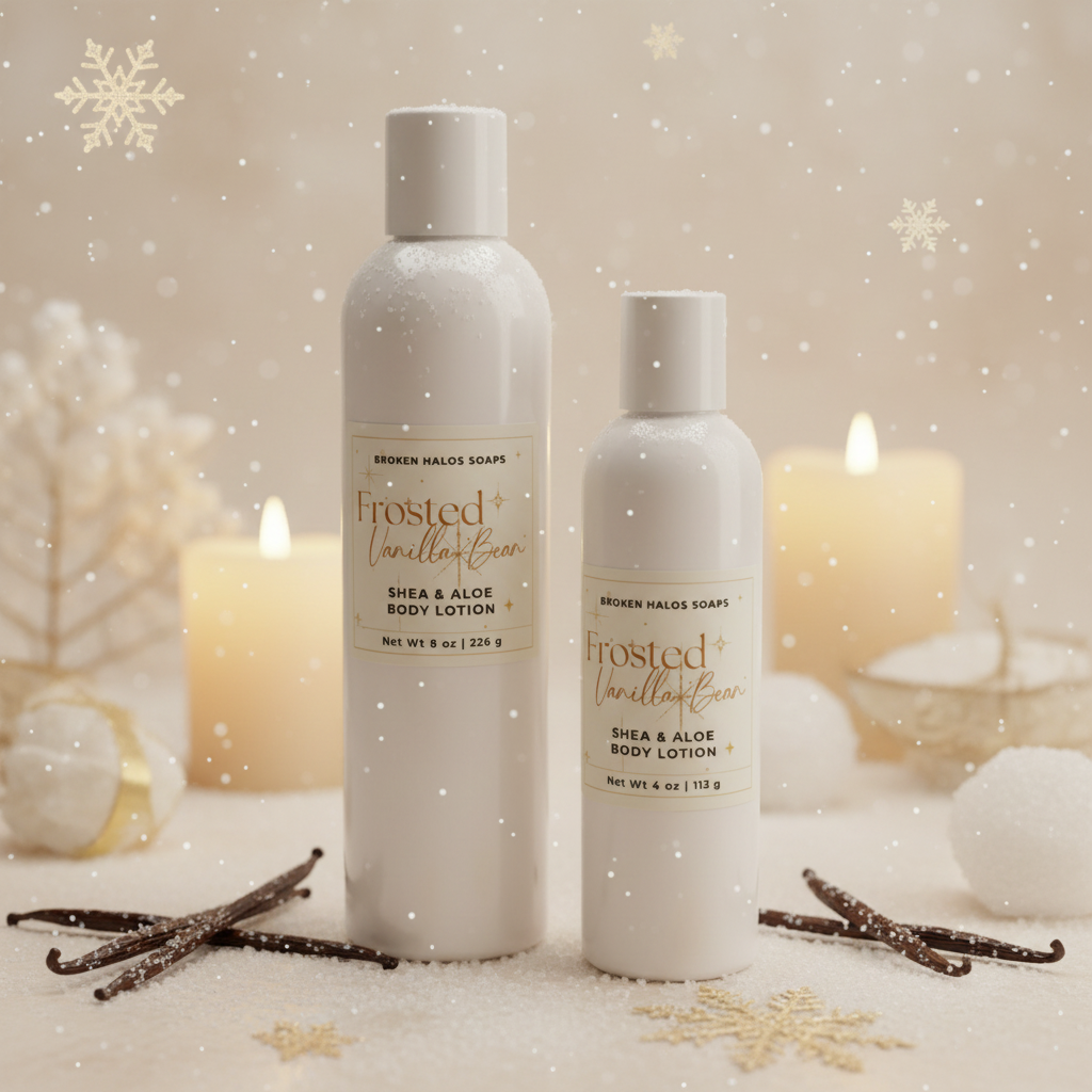 Frosted Vanilla Bean Shea & Aloe Body Lotion - spa background