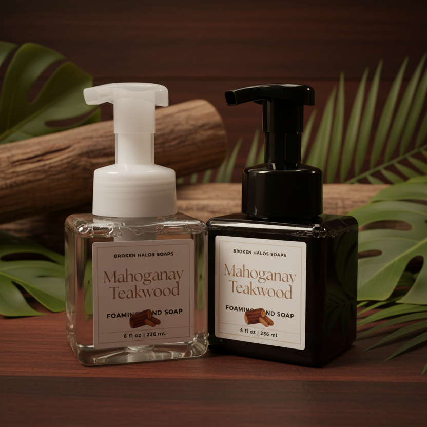Mahogany Teakwood Foaming Hand Soap by Broken Halos Soaps