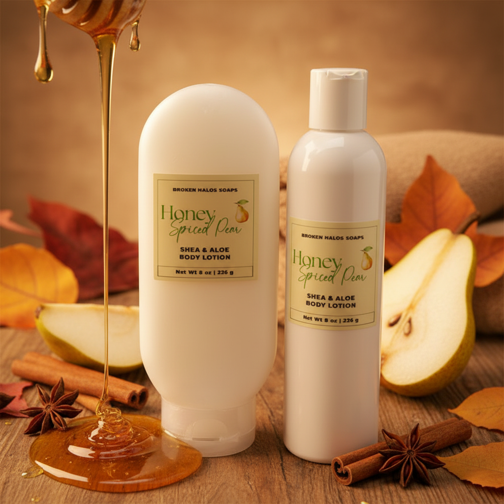 Honey Spiced Pear Shea & Aloe Body Lotion - spa background