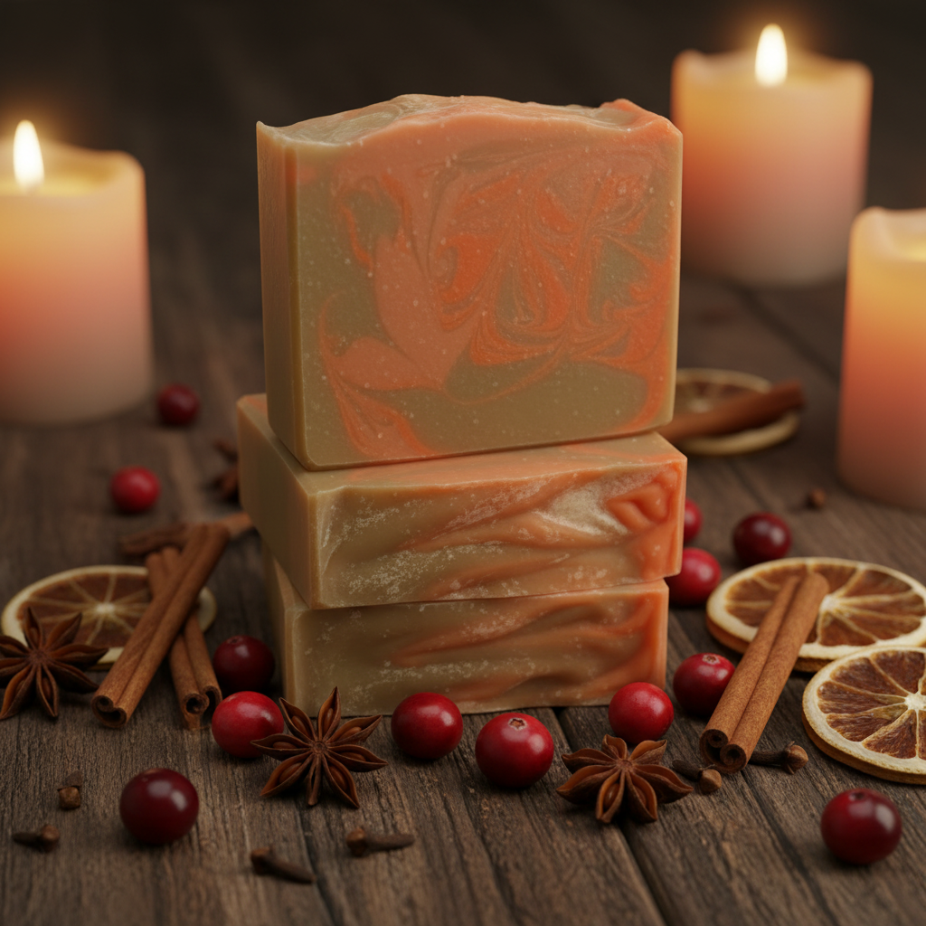 Orange Cranberry Spice Goat Milk Soap